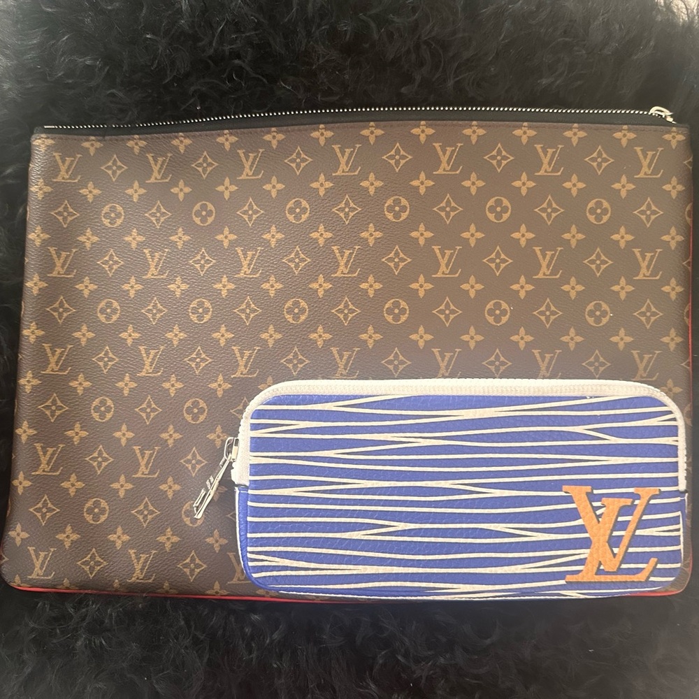 Louis Vuitton 2020 A4 Multipocket Brown and Blue Men's Bag